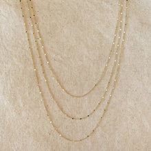Load image into Gallery viewer, 18k Gold Filled 1mm Curb Chain With Pressed Details