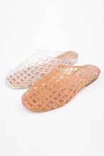 Load image into Gallery viewer, Jelly Basket Mule Cork Footbed Summer Slide Flats (Smoke)