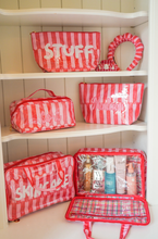 Load image into Gallery viewer, Stuff - Candy Stripes Clear Coat Toiletry Bag