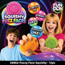 Load image into Gallery viewer, Fun Doh Fuzzy Face Squishy Sensory Toy