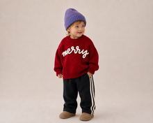 Load image into Gallery viewer, Knit Unisex MERRY Hand stitched