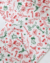 Load image into Gallery viewer, Holiday Doodles Multi Dishcloth Set