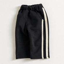 Load image into Gallery viewer, Black Double Stripe Pants with pockets