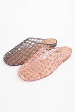 Load image into Gallery viewer, Jelly Basket Mule Cork Footbed Summer Slide Flats (Smoke)