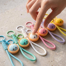 Load image into Gallery viewer, Cute Bao Bun Dumpling Stress Relief Fidget Clicker Bag Charm Keychains