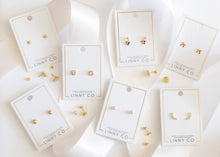 Load image into Gallery viewer, Screwback Stud Earrings - Abigail Sparkle Gold
