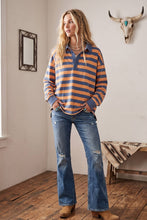 Load image into Gallery viewer, Oversized Stripe Rugby Polo Top