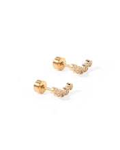 Load image into Gallery viewer, Screwback Stud Earrings - Abigail Sparkle Gold