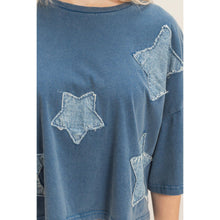 Load image into Gallery viewer, Raw Edge Star Patch Top