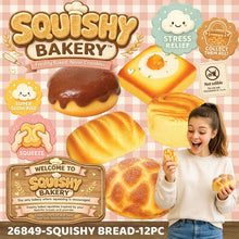 Load image into Gallery viewer, Fun Doh Bakery Slow Rise Squishy Bread Variety - 12/Display