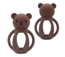 Load image into Gallery viewer, BPA All Silicone Teddy Rattle