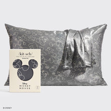 Load image into Gallery viewer, Kitsch & Mickey and Minnie Satin Pillowcase Mickey Magic