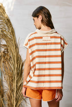 Load image into Gallery viewer, Oversized Stripe Polo Top