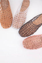 Load image into Gallery viewer, Jelly Basket Mule Cork Footbed Summer Slide Flats (Smoke)