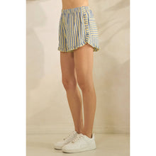 Load image into Gallery viewer, Boho Stripe Ruffle Lounge Shorts

