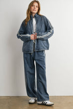 Load image into Gallery viewer, Side Stripe Wide Leg Denim Pants
