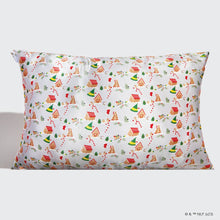 Load image into Gallery viewer, Elf x kitsch Satin Pillowcase- Periwinkle Christmas
