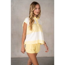 Load image into Gallery viewer, Classic Collared Slouchy Sleeveless Yarn-Dye Stripe Jersey T
