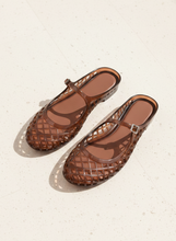 Load image into Gallery viewer, Jelly Mary Jane Flats Woven Lattice Mesh Shoes
