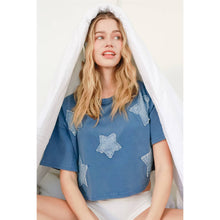 Load image into Gallery viewer, Raw Edge Star Patch Top
