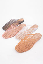 Load image into Gallery viewer, Jelly Basket Mule Cork Footbed Summer Slide Flats (Smoke)
