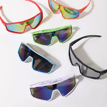 Load image into Gallery viewer, Boys Paint Splatter Shield Sport Sunglasses
