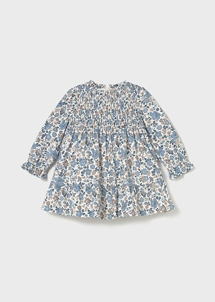 Dress - Blue Floral Velvet