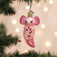 Load image into Gallery viewer, Axolotl With Candy Cane Ornament
