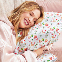 Load image into Gallery viewer, Elf x kitsch Satin Pillowcase- Periwinkle Christmas
