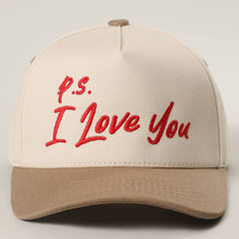 Load image into Gallery viewer, P.S. I Love You Valentine Embroidery Two-Tone Trucker Hat
