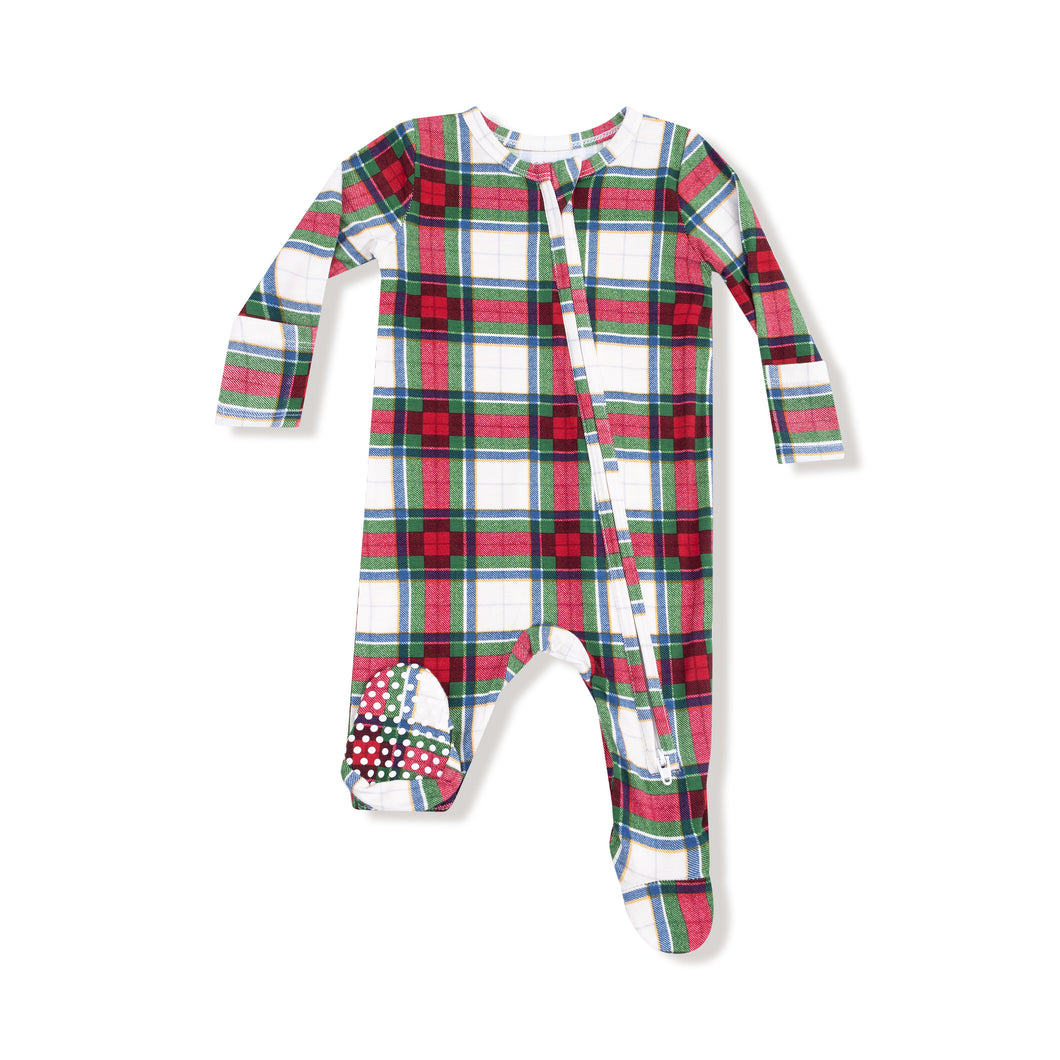 Footie - Holiday Plaid
