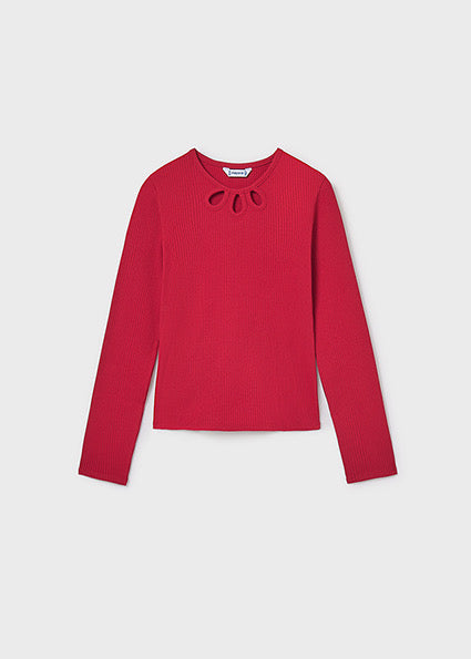 Long Sleeve - Red Ribbed