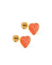 Load image into Gallery viewer, Screwback Stud Earrings - Basketball

