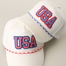 Load image into Gallery viewer, USA Patch Rope Trucker Hat
