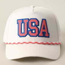 Load image into Gallery viewer, USA Patch Rope Trucker Hat
