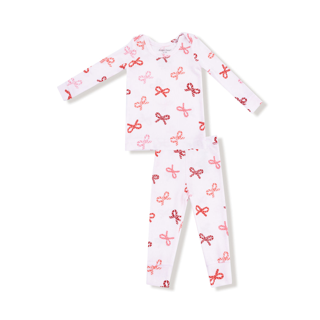 Pajama - Candy Cane Bows