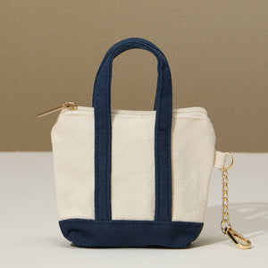 EcoCharm Cotton Everywhere-Carry Key Charm Coin Purse- Micro Mini