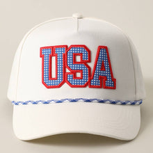 Load image into Gallery viewer, USA Patch Rope Trucker Hat
