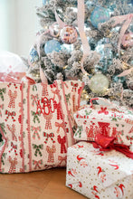 Load image into Gallery viewer, Quilted Block-Print Tote - Holiday Collection
