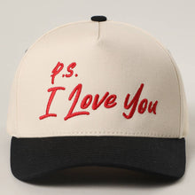 Load image into Gallery viewer, P.S. I Love You Valentine Embroidery Two-Tone Trucker Hat
