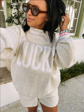 Load image into Gallery viewer, Lucky mock neck sweatshirt - ash (RTS)
