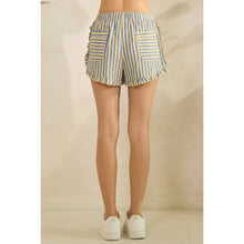 Load image into Gallery viewer, Boho Stripe Ruffle Lounge Shorts
