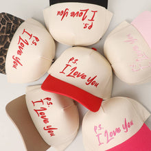 Load image into Gallery viewer, P.S. I Love You Valentine Embroidery Two-Tone Trucker Hat
