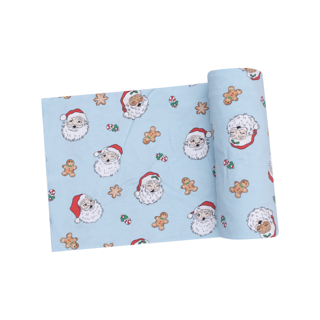 Swaddle - Vintage Santa Blue