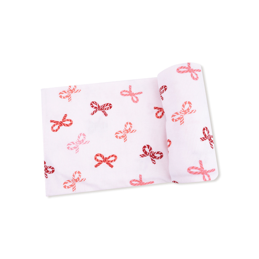 Swaddle - Candy Cane Bows