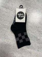 Load image into Gallery viewer, Socks - Black Gray Checkered
