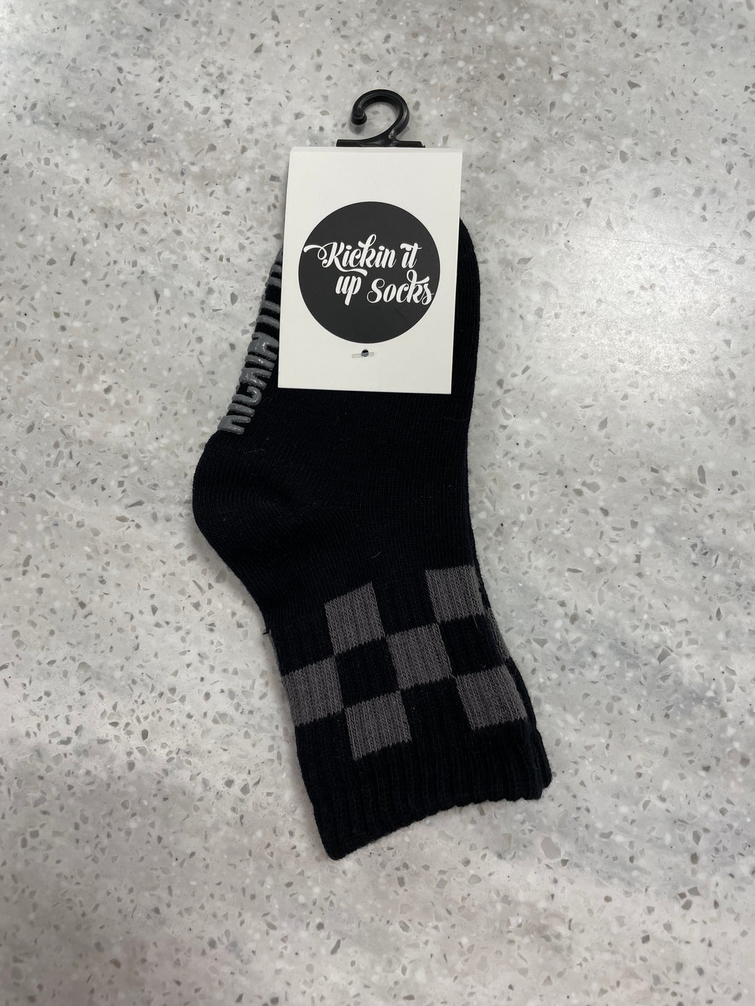Socks - Black Gray Checkered