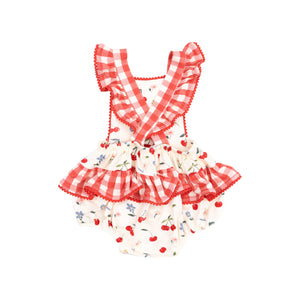 Sunsuit - Watercolor Cherries