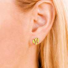 Load image into Gallery viewer, Screwback Stud Earrings - Softball
