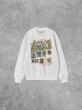 Load image into Gallery viewer, Have a Merry Christmas, Stamps Boxy Cotton 90&#39;s Sweatshirt
